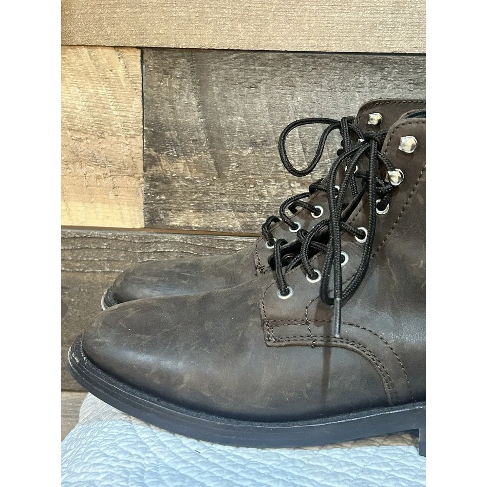 Thursday Handmade Brown Leather Lace Up‎ Boots Men's Size 8.5 EUC